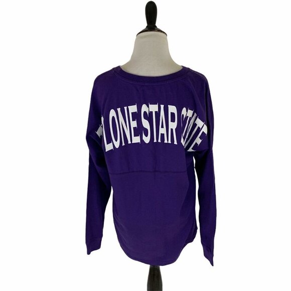 Cotton Gallery Men's S Small Long Sleeve T-Shirt Texas Lone Star State Purple - Picture 4 of 6